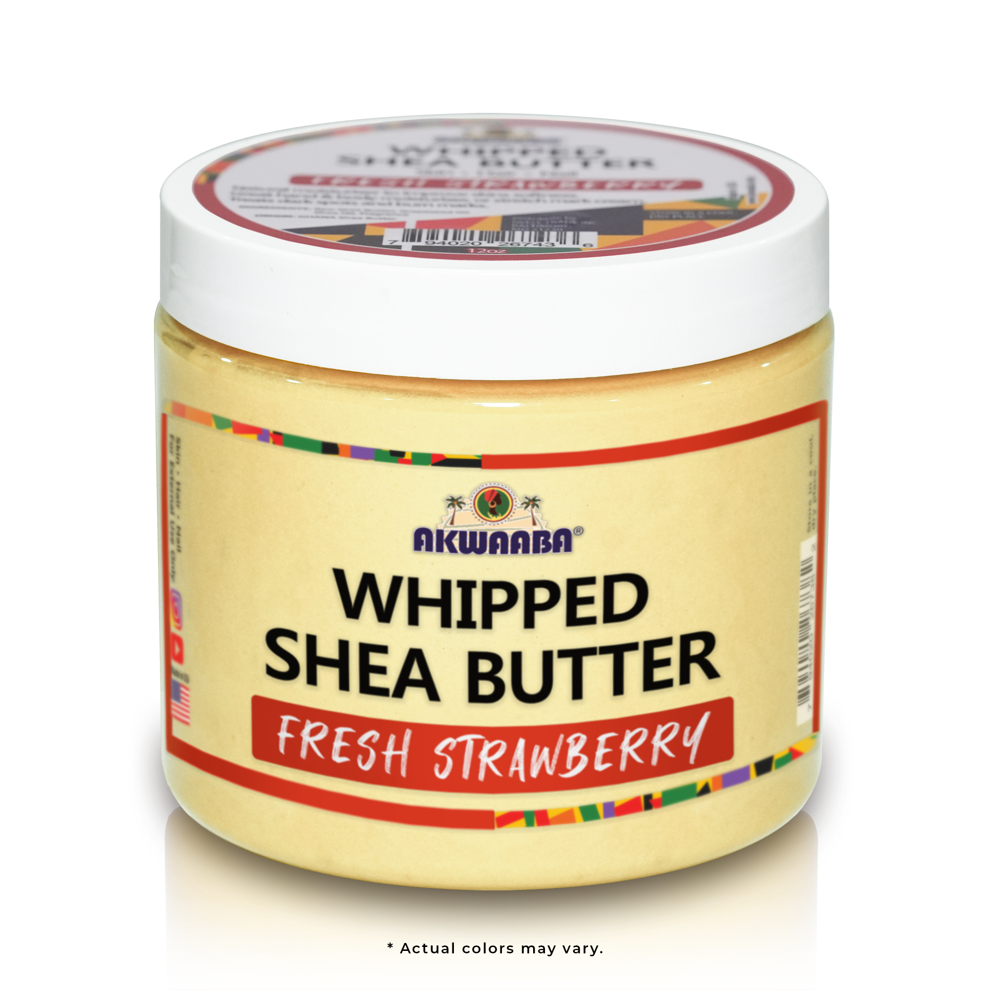 Whipped Shea Butter (Fresh Strawberry) - 12 oz.