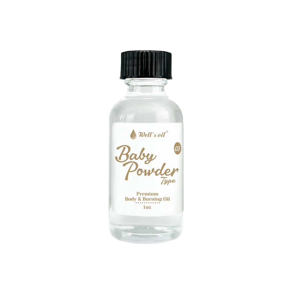 Well&#39;s Body and Burning Fragrance Oil 1oz Inspired by BABY POWDER Type