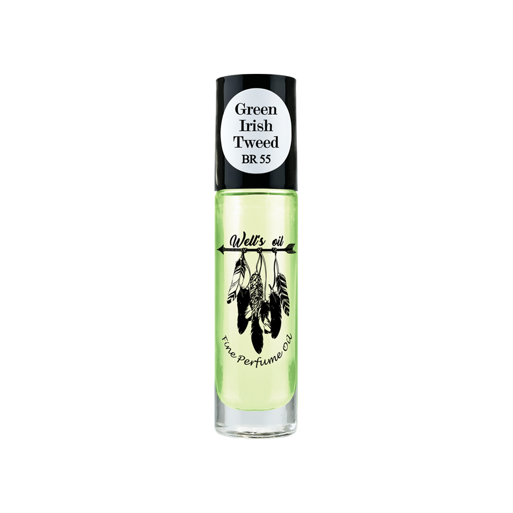 Well&#39;s Perfume Oil Roll-On 0.33 fl Oz Inspired by Green Irish Tweed Type