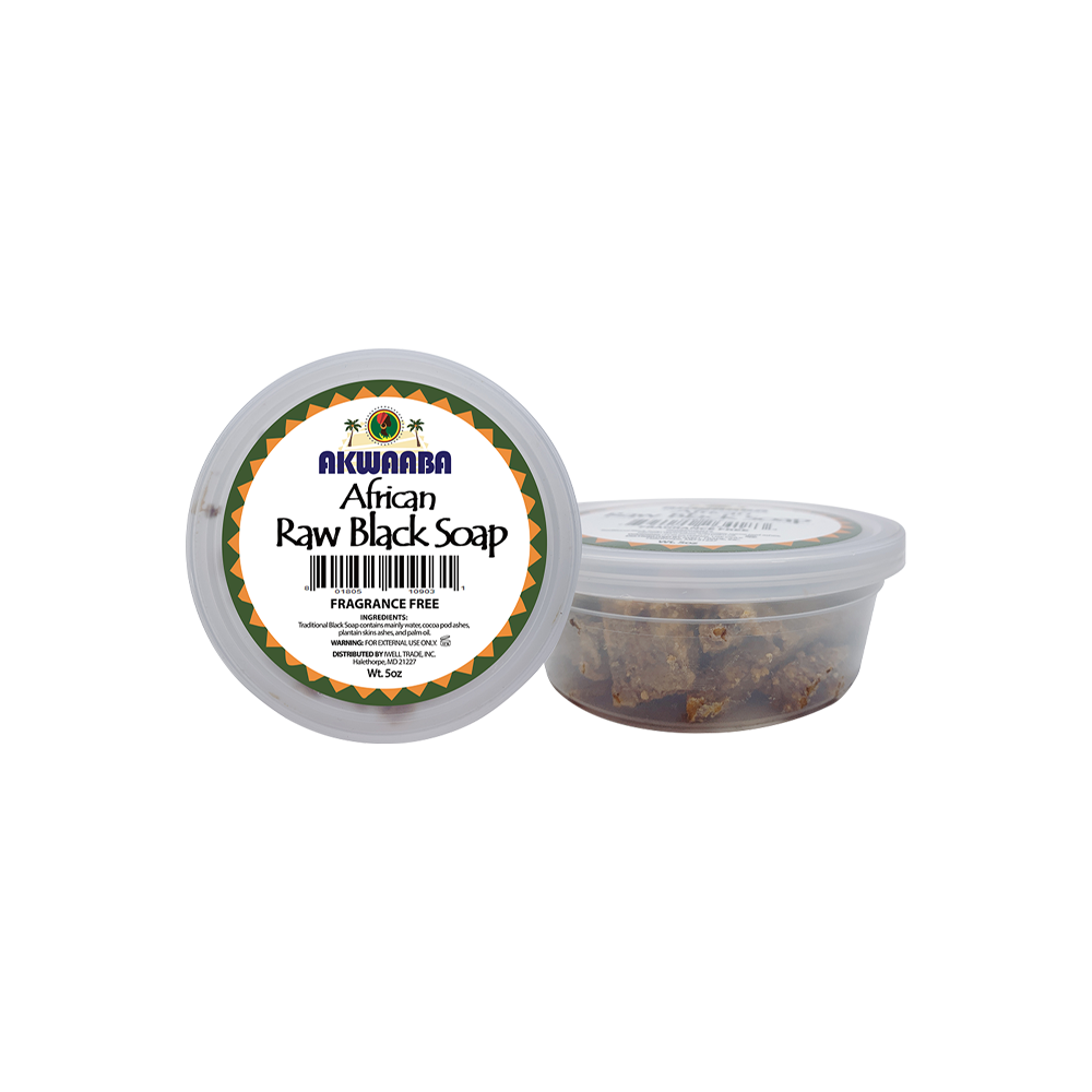 Akwaaba African Raw Black Soap Chunk 5oz