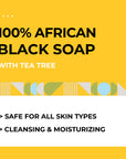 Akwaaba  African Black Soap(Teatree) 4oz
