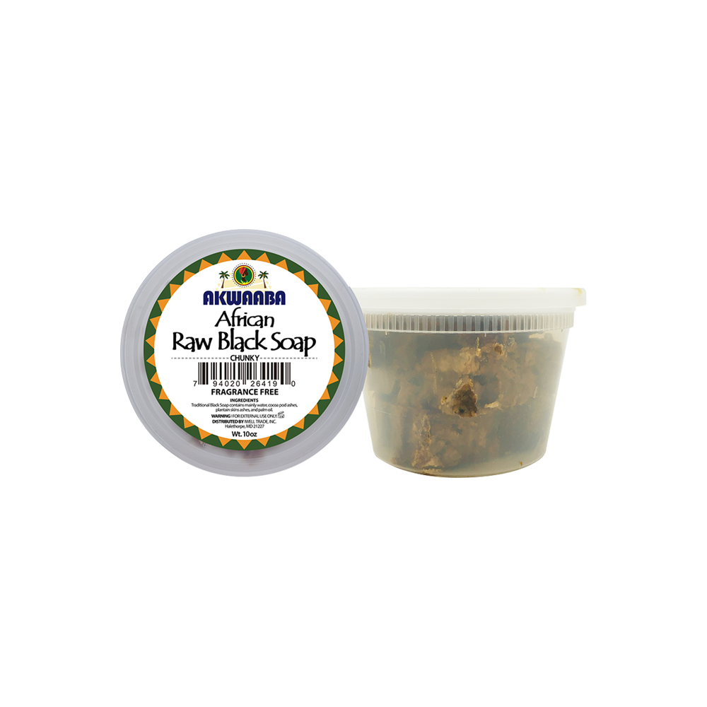 Akwaaba African Raw Black Soap Chunk 5oz