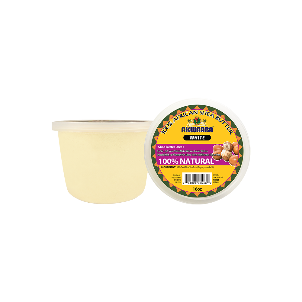 Akwaaba African Shea Butter Solid White