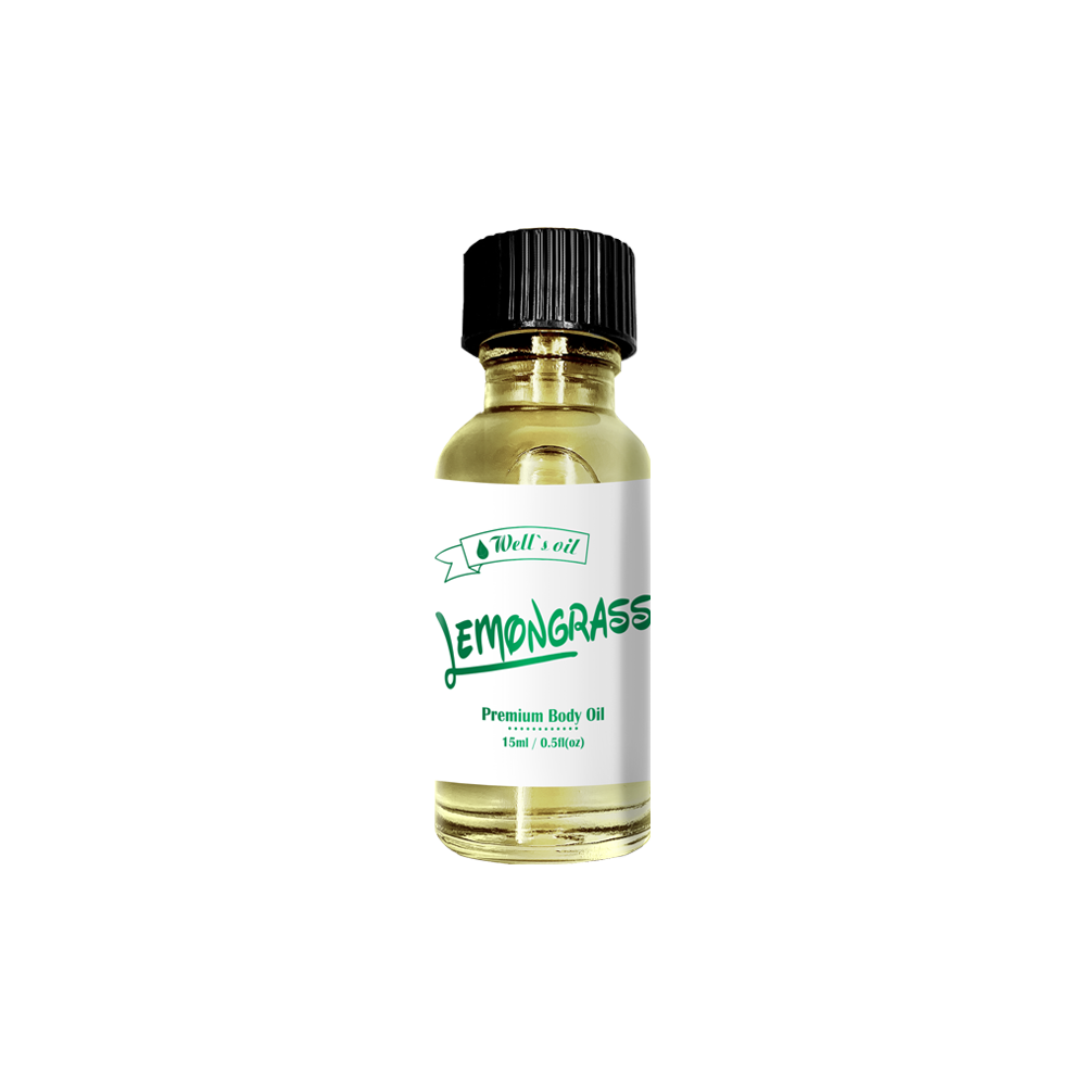 Well&#39;s Oil Premium Body Oil 0.5oz Inspired by Lemongrass Type
