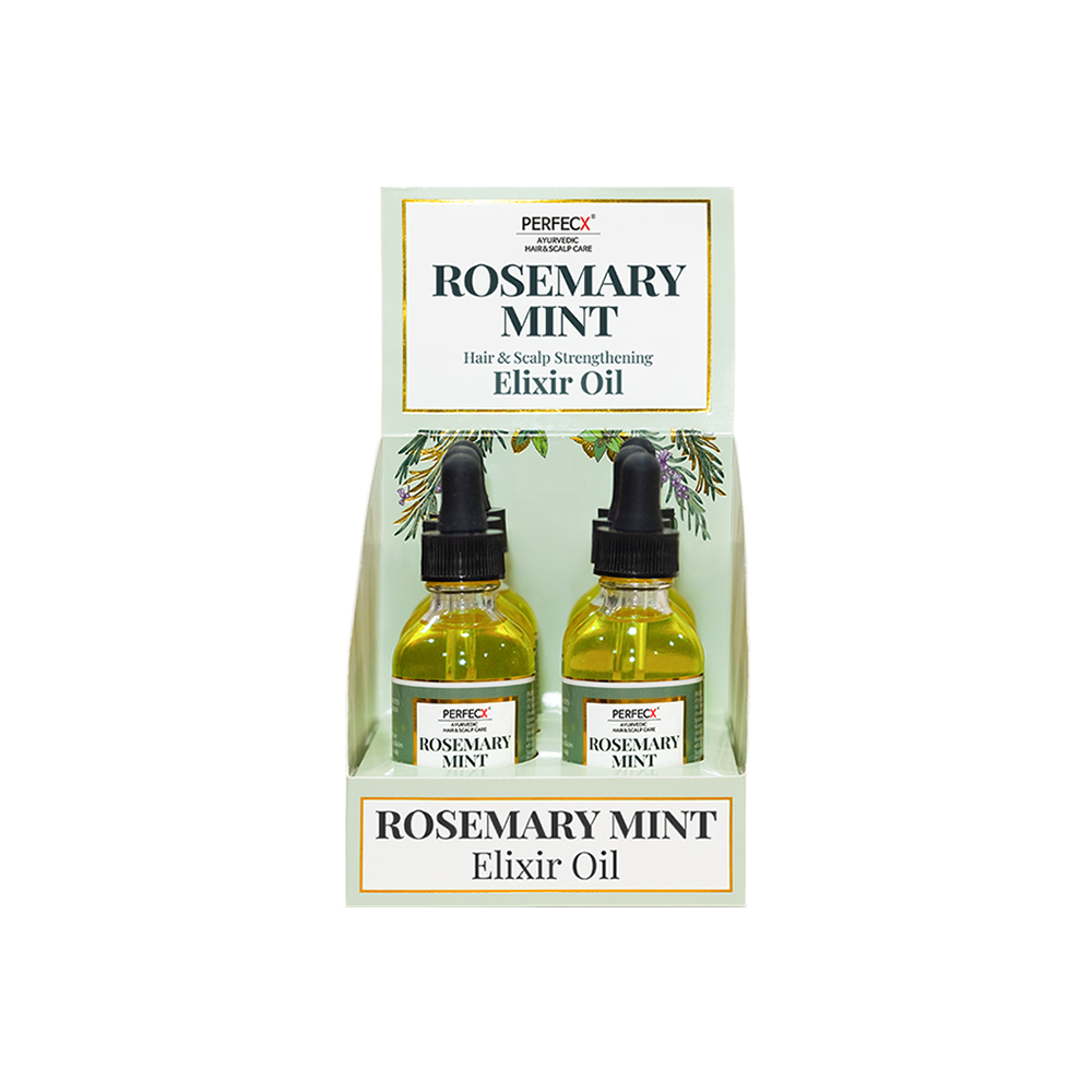 PERFECX Rosemary Mint Hair and Scalp Elixir Oil 2oz(6PCS)