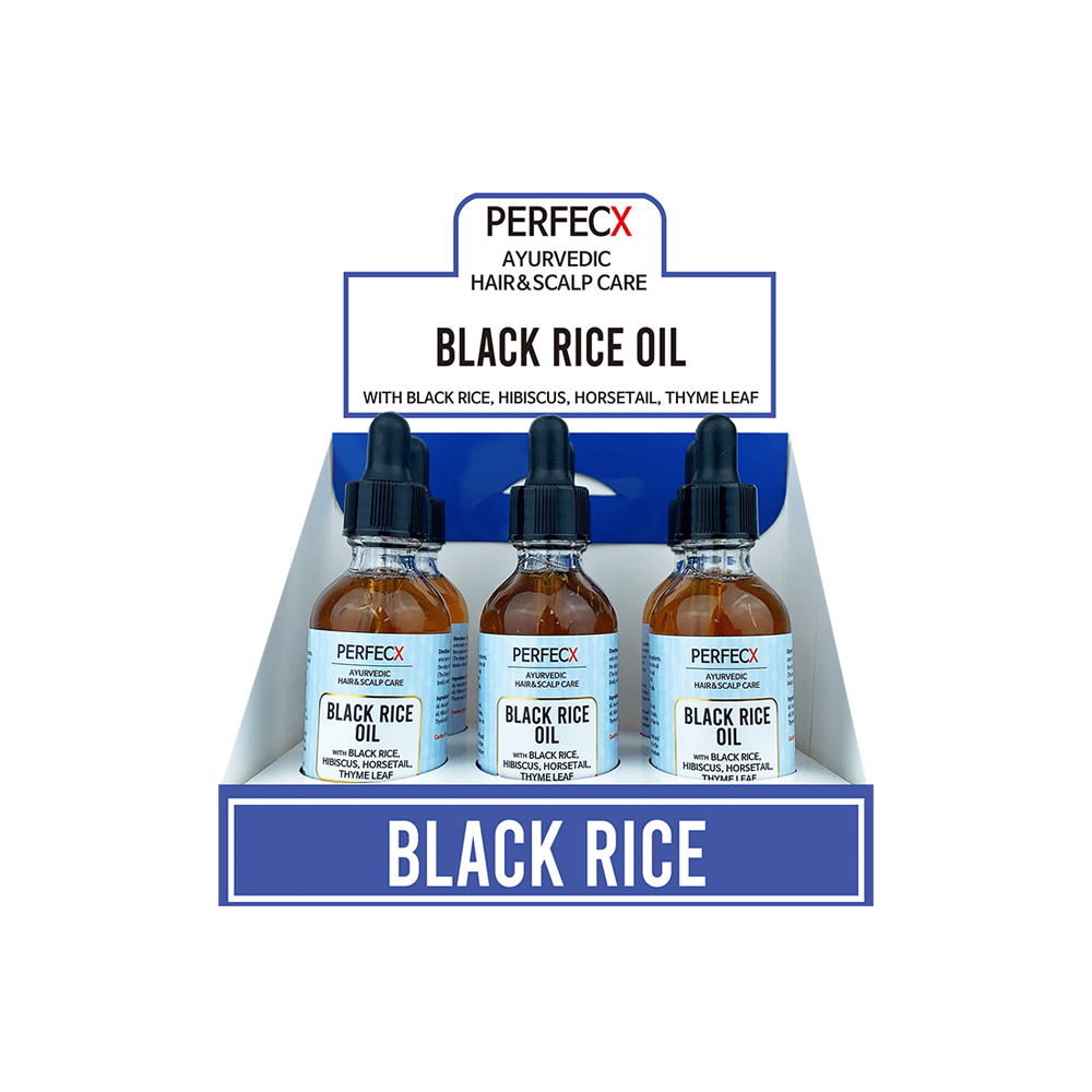 PERFECX Black Rice Ayurvedic Hair Oil 2oz(6PCS)