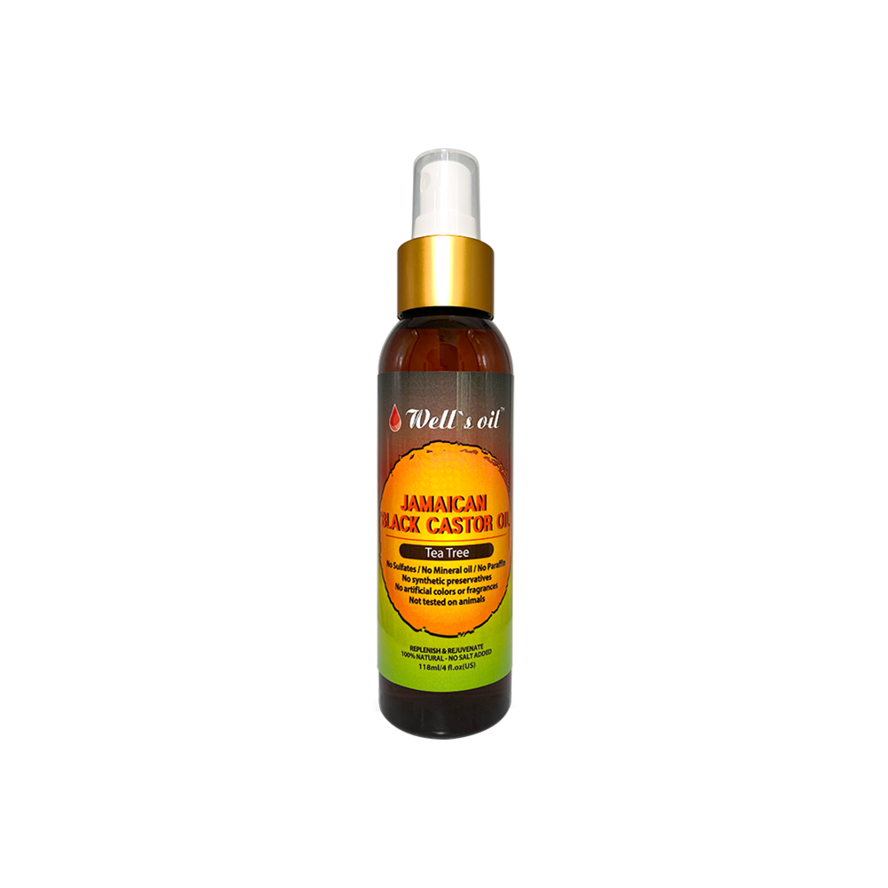 Well&#39;s Oil Jamaican Black Castor Oil Tea Tree Spray 4oz
