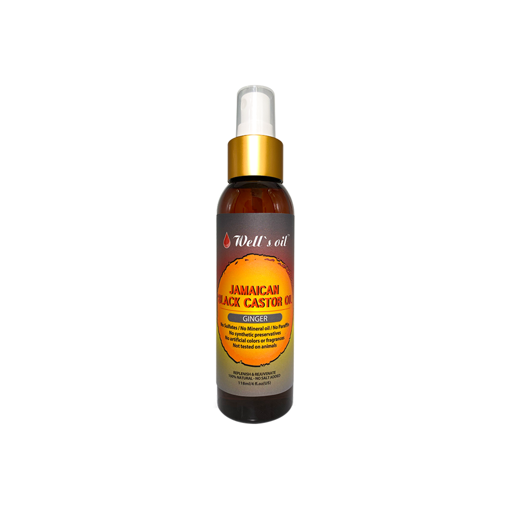 Well&#39;s Oil Jamaican Black Castor Oil Ginger Spray 4oz