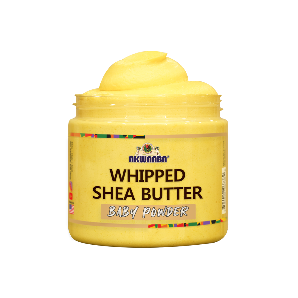 AKWAABA Whipped Shea Butter(Baby Powder) 12oz