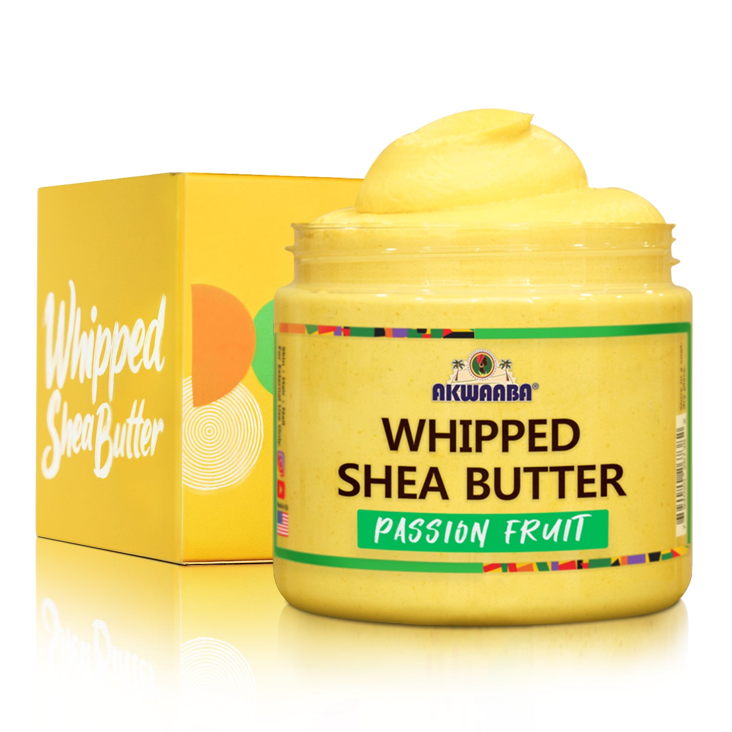 AKWAABA Whipped Shea Butter(Passion Fruit) 12oz