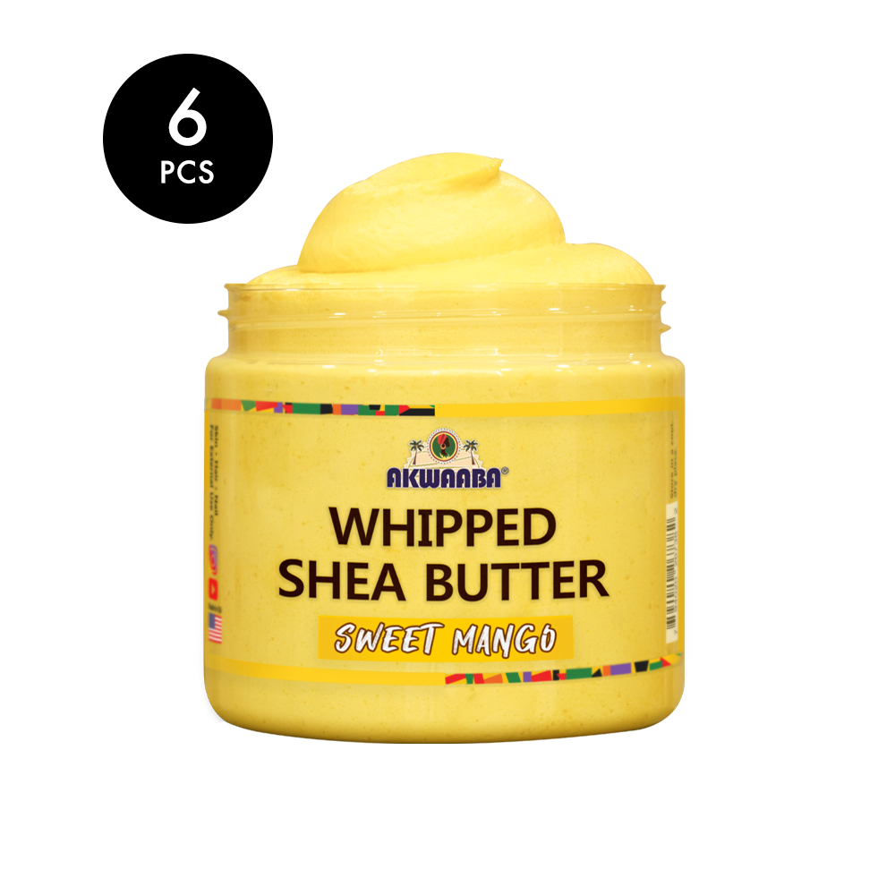 AKWAABA Whipped Shea Butter(Sweet Mango) 12oz (6 PCS)