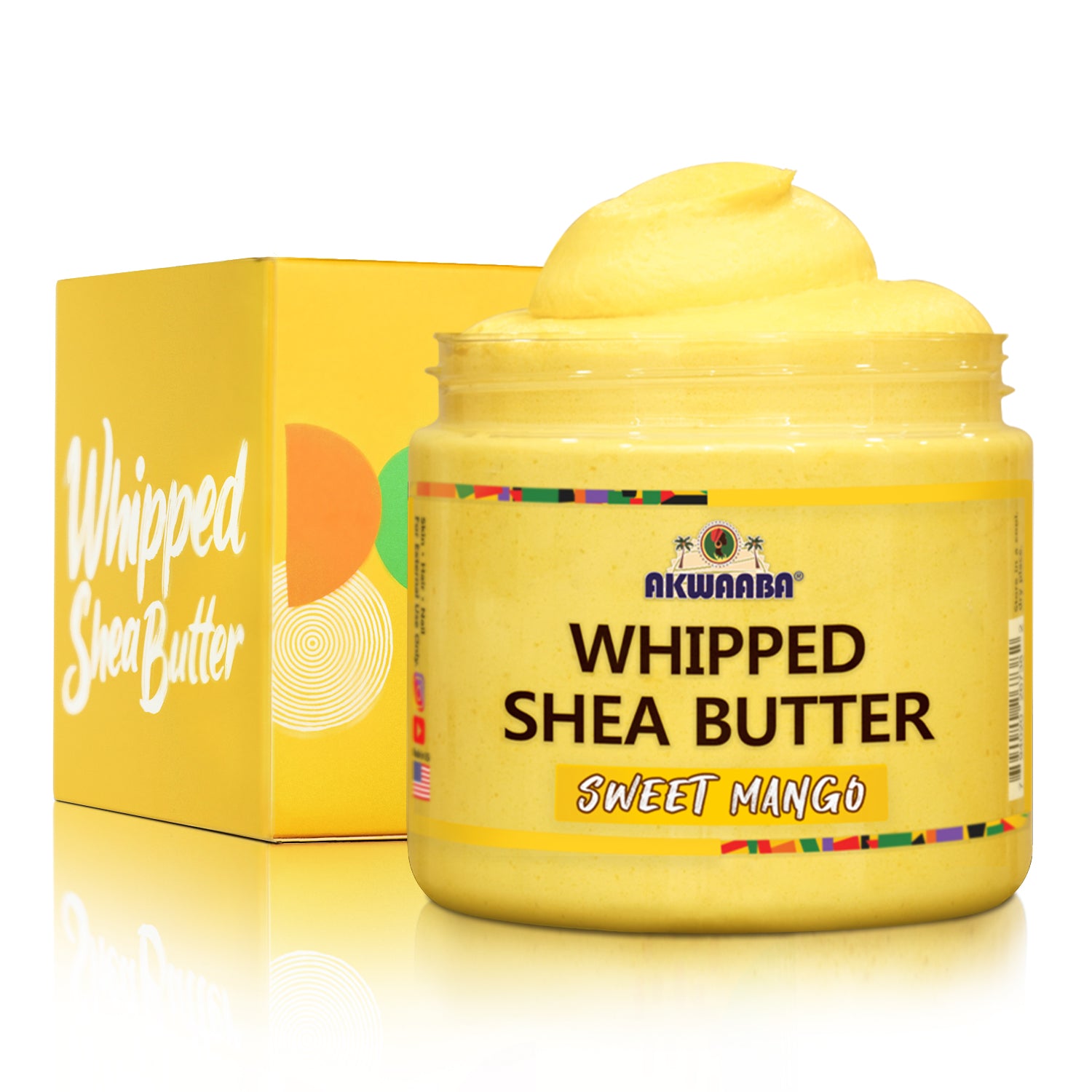AKWAABA Whipped Shea Butter(Sweet Mango) 12oz