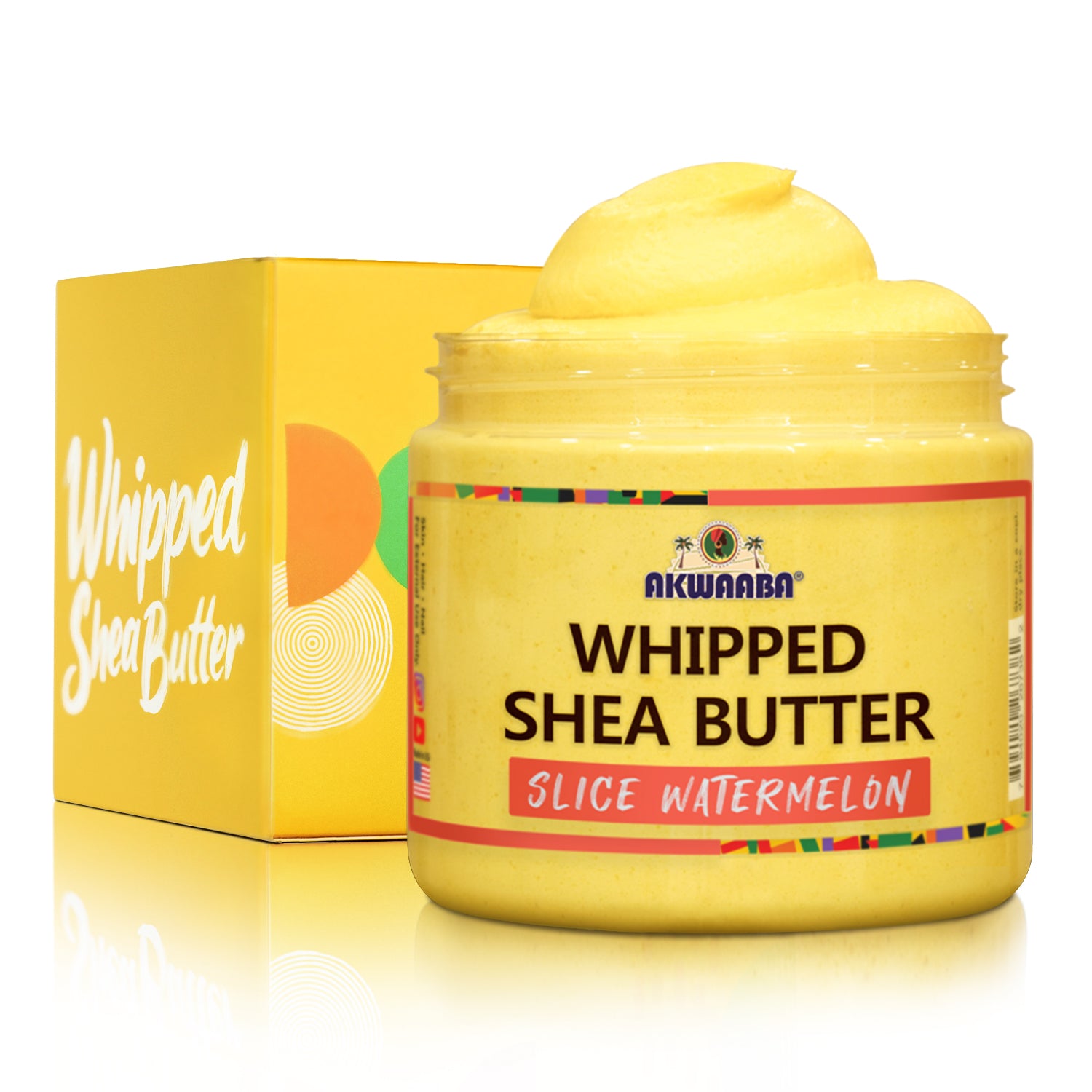 AKWAABA Whipped Shea Butter(Slice Watemelon) 12oz