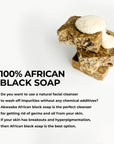 Akwaaba African Black Soap Bar (Fragrance Free) 4oz
