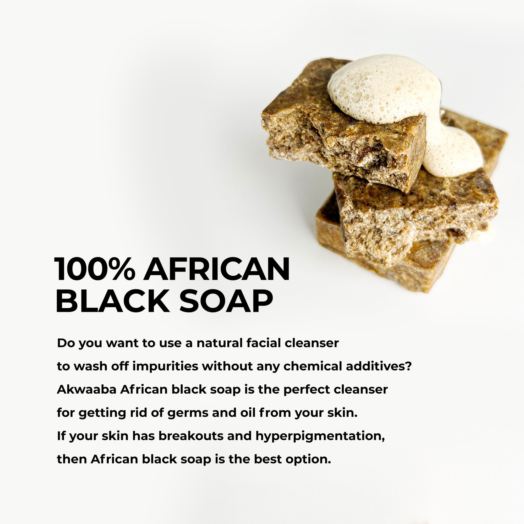 Akwaaba African Black Soap Bar (Peppermint) 4oz