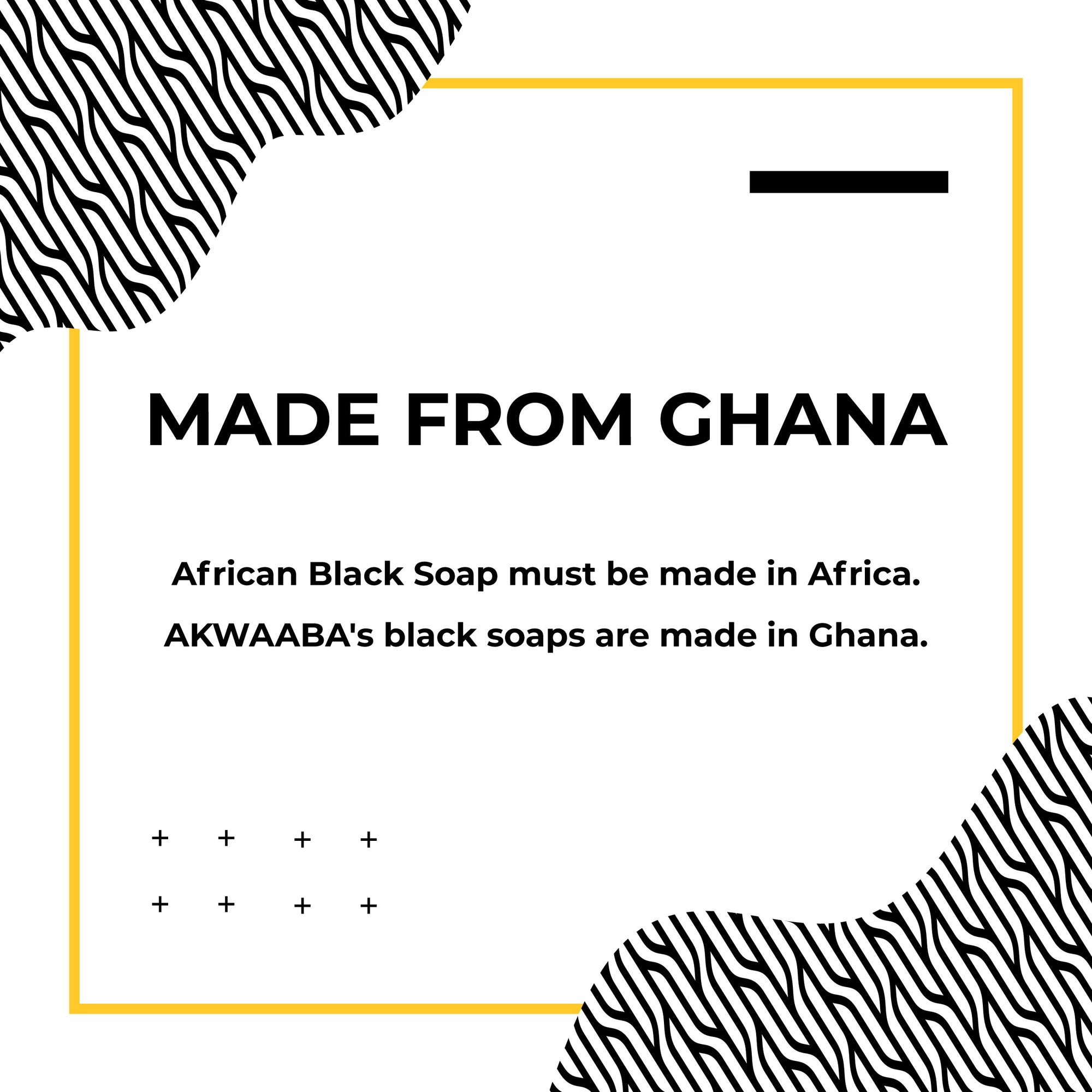 Akwaaba African Black Soap Bar (Turmeric) 4oz