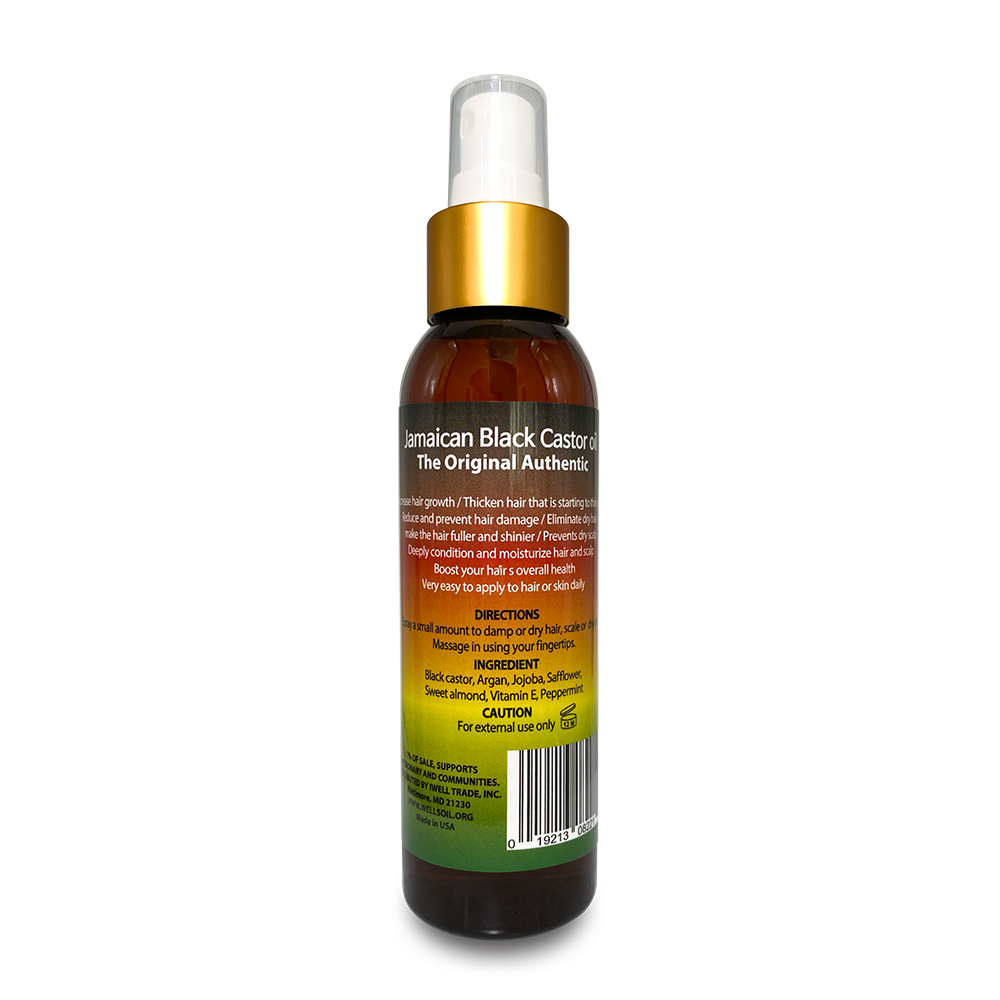 Well&#39;s Oil Jamaican Black Castor Oil Peppermint Spray 4oz