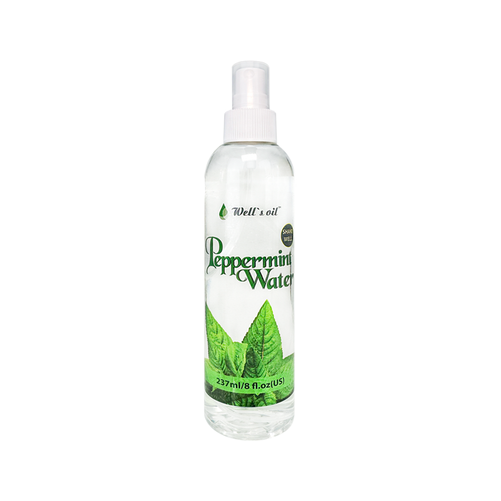 Well&#39;s Oil Floral Water and Mist Spray 8oz Peppermint Water